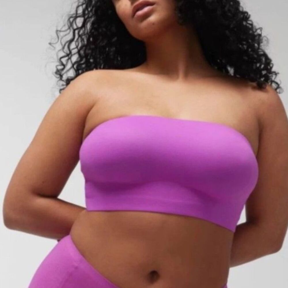 Soma NWOT Enbliss Magenta Purple Wirefree Padded Strapless Comfort Bra Size M